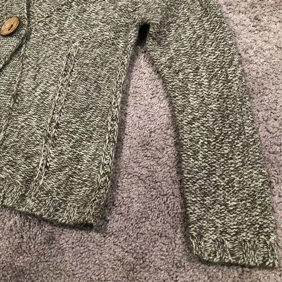 Vintage Tally Ho Single button cardigan heathered cream and brown Size Medium - Picture 5 of 10